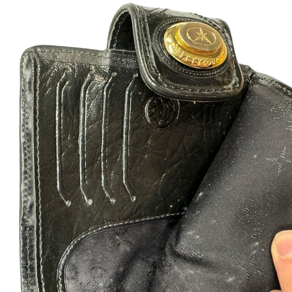 Mitty Wallet Women’s Purse Pouch Brazilian Leather Black Gold Buckle Western - Picture 14 of 16